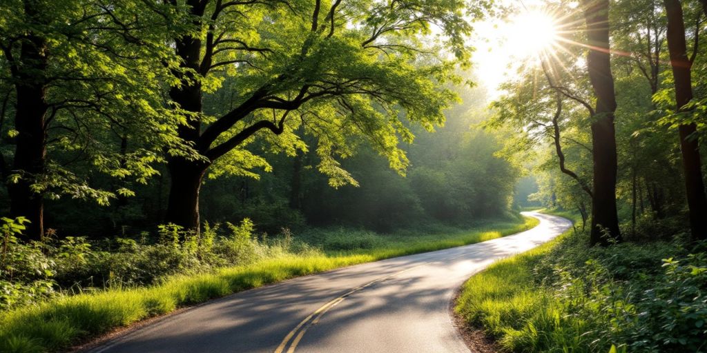 Malerrische Fahrradtour durch unberührte Natur.